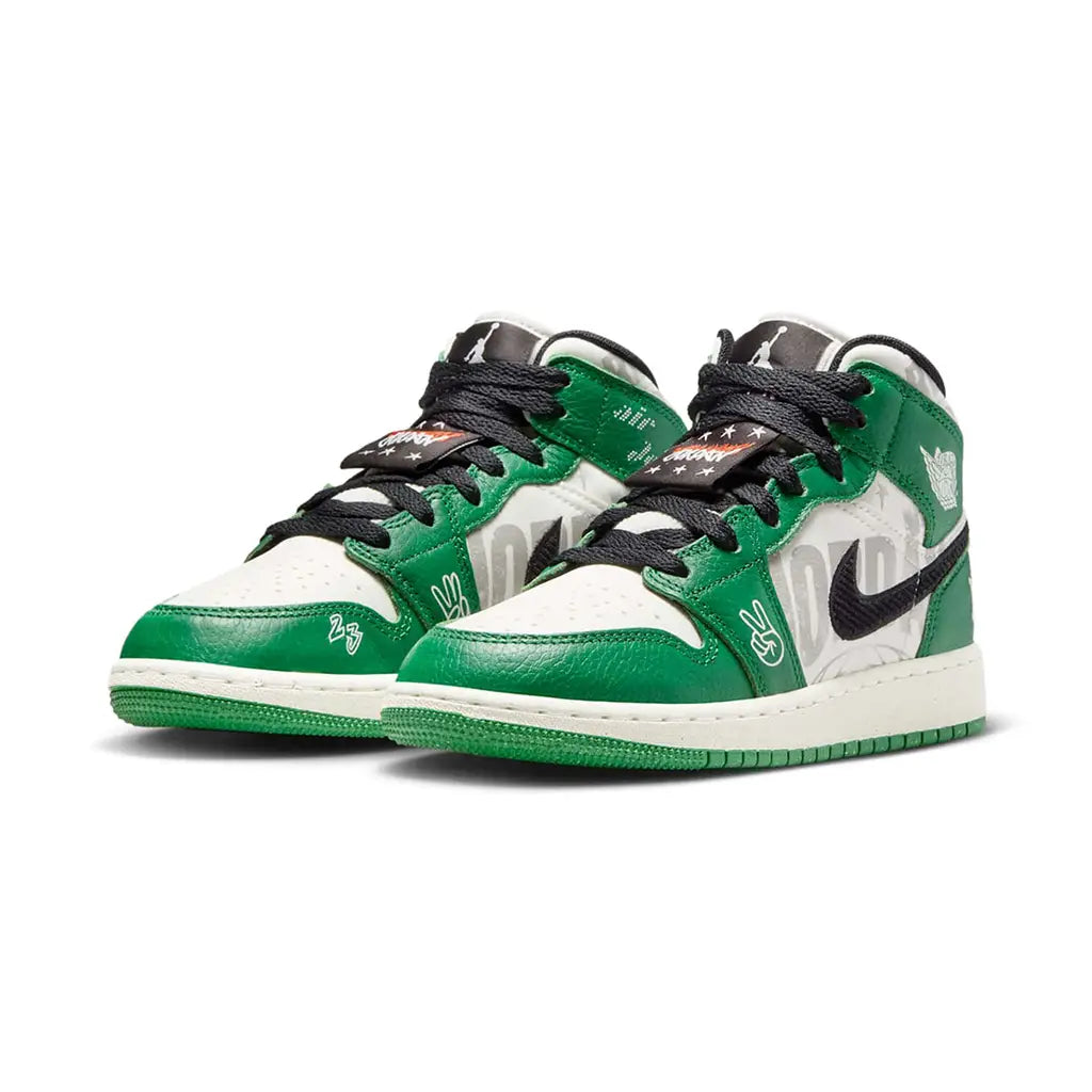 Air Jordan 1 Mid GS Pine Green Black – City Tenis