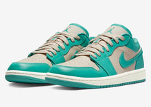 Cargar imagen en el visor de la galería, Wmns Air Jordan 1 Low 'Tropical Teal Sandy Beige'