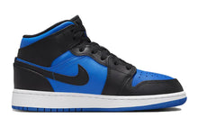 Cargar imagen en el visor de la galería, Jordan 1 Mid Black Royal Blue (GS)
