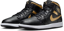 Cargar imagen en el visor de la galería, AIR JORDAN 1 (BLACK/METALLIC GOLD-WHITE)
