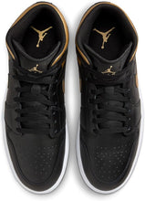 Cargar imagen en el visor de la galería, AIR JORDAN 1 (BLACK/METALLIC GOLD-WHITE)
