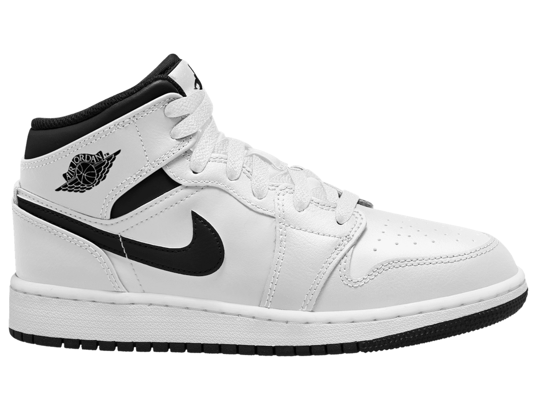 JORDAN 1 MID “WHITE/BLACK” GS