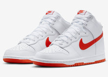 Cargar imagen en el visor de la galería, Nike Dunk High White Picante Red
