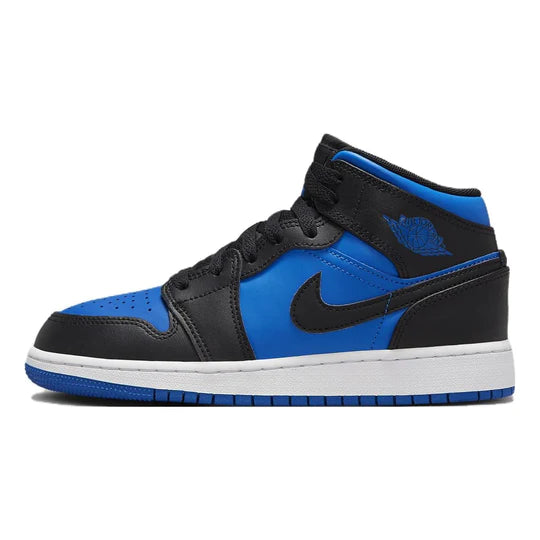 Jordan 1 Mid Black Royal Blue (GS)